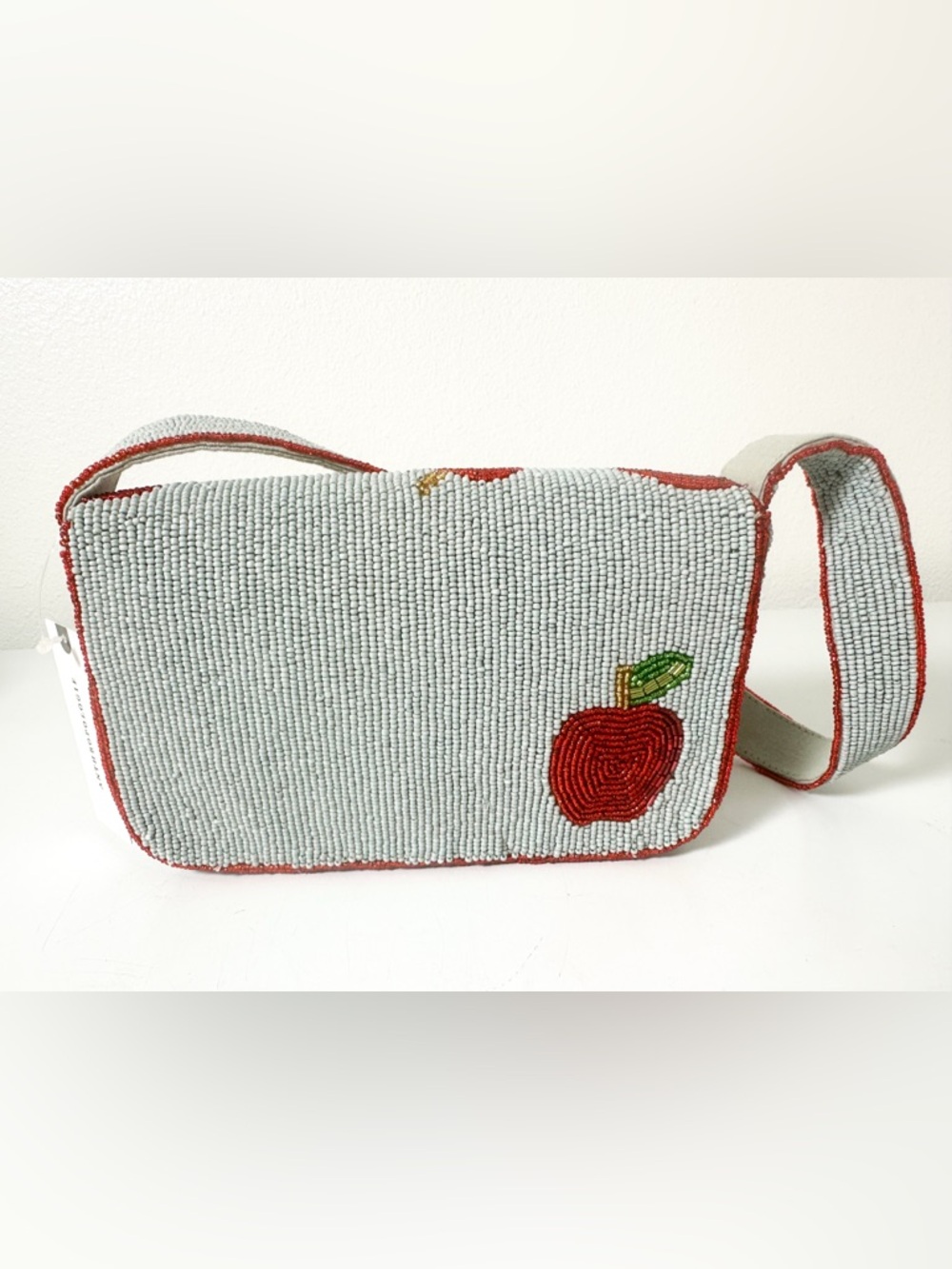 Anthropologie The Fiona Beaded Bag Icon Edition Apples NWT - Picture 9 of 12